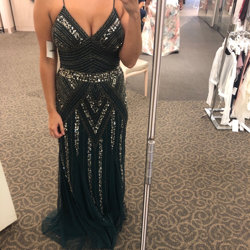 David’s Bridal beaded gown